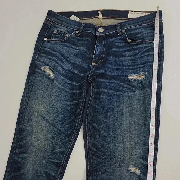 RAG & BONE "THE CATE MID-RISE SKINNY" Destroyed Jeans In "SHEFFIELD" - Picture 3 of 12